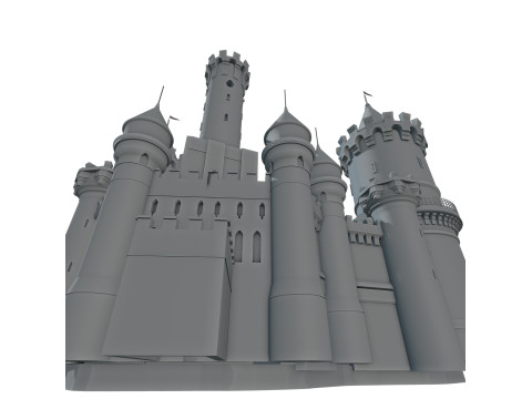 Chteau Fort du XIVe Sicle - Modlisation 3D dune Forteresse Mdivale Model 3D