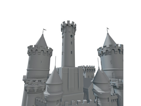 Chteau Fort du XIVe Sicle - Modlisation 3D dune Forteresse Mdivale Model 3D