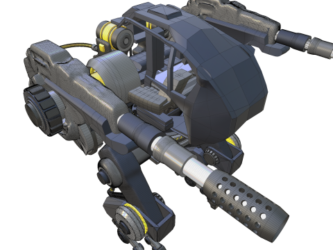 Mecha de combat mobile 3Dモデル