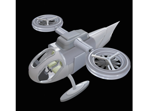 Pack de Drones Futuristes Trois Modles Distincts 3D Модель
