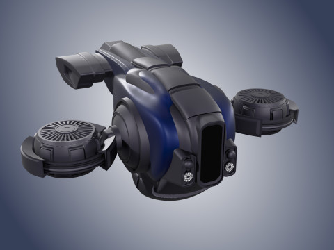 Pack de Drones Futuristes Trois Modles Distincts 3D Модель