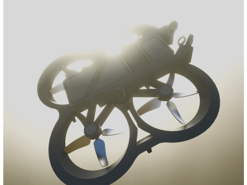 Pack de Drones Futuristes Trois Modles Distincts 3D Модель