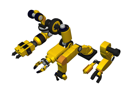 Pack de 4 Bras Robotiques Interchangeables 3D Haute Qualit 3D 模型