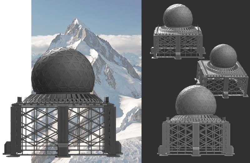 Structure de Dfense Atlas Anti-Missile 3D 模型 .c4d .max .obj .3ds .fbx .stl .blend