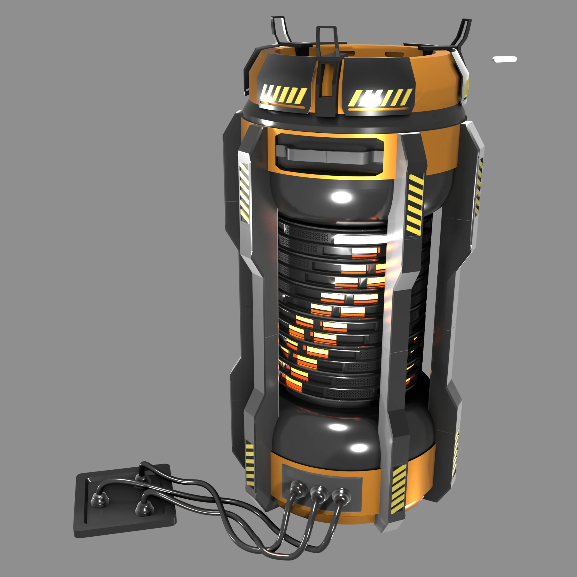 Gerador elétrico com recarga automática E-CORE ONE Modelo 3D .c4d .max .obj .3ds .fbx .stl .blend