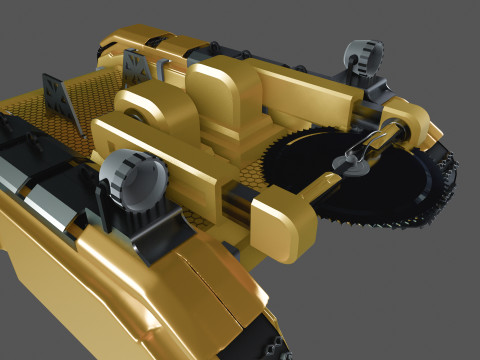Cyber Robot Electric Saw 3D Model
