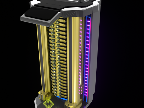 INET NEUROCORE T-547 3D Modular Server for Virtual Spaces 3D Model
