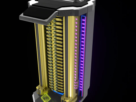 वर्चुअल स्पेस के लिए INET न्यूरोकोर T-547 3D मॉड्यूलर सर्वर 3D मॉडल