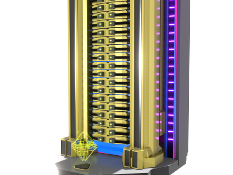 INET NEUROCORE T-547 3D Modular Server for Virtual Spaces 3D मॉडल