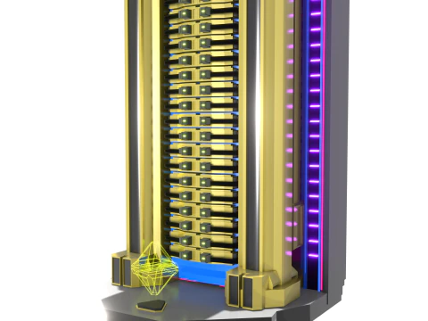 INET NEUROCORE T-547 3D Modular Server for Virtual Spaces 3D Model