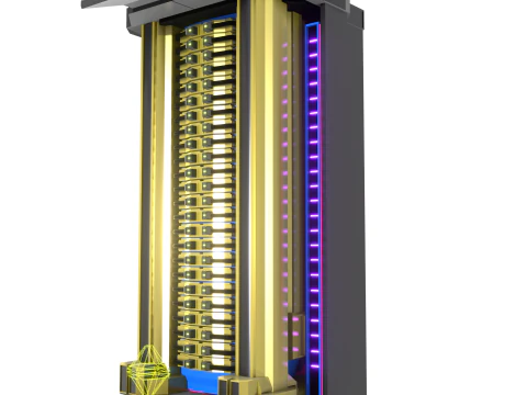 INET NEUROCORE T-547 3D Modular Server for Virtual Spaces 3D Model