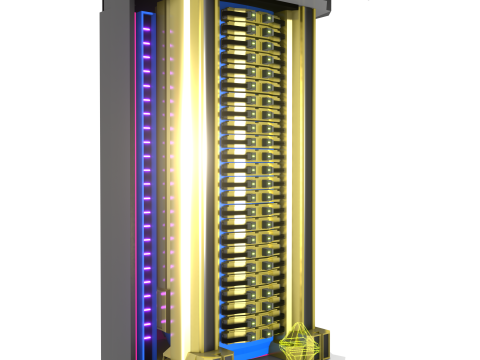 INET NEUROCORE T-547 3D Modular Server for Virtual Spaces 3D मॉडल