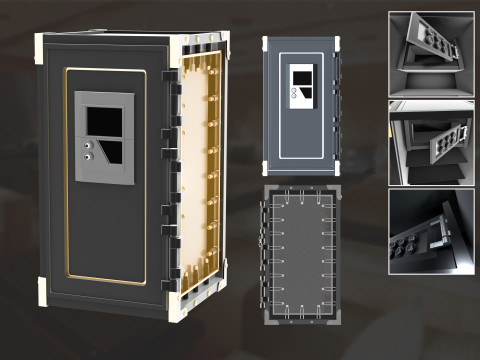 Cyber Coffre-Fort Inviolable 3D Model
