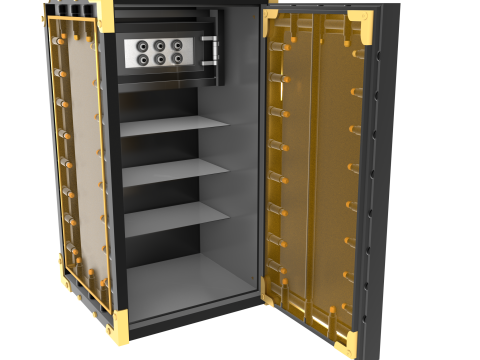 Cyber Coffre-Fort Inviolable Model 3D