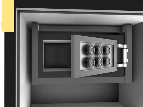 Cyber Coffre-Fort Inviolable 3D Model