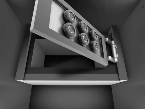 Cyber Coffre-Fort Inviolable 3D Model