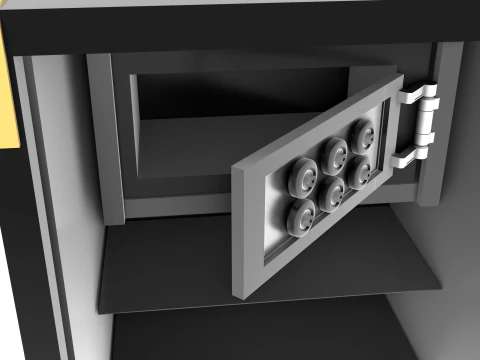 Cyber Coffre-Fort Inviolable 3D Model