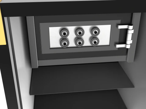 Cyber Coffre-Fort Inviolable 3D Model