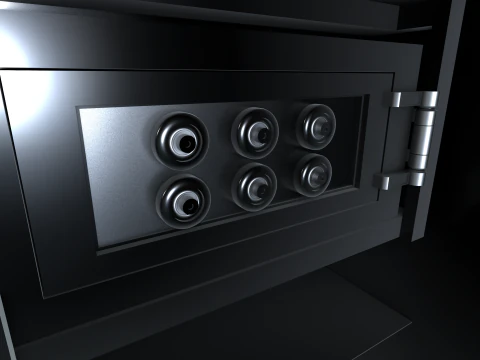 Cyber Coffre-Fort Inviolable 3D Model