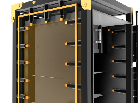 Cyber Coffre-Fort Inviolable Model 3D