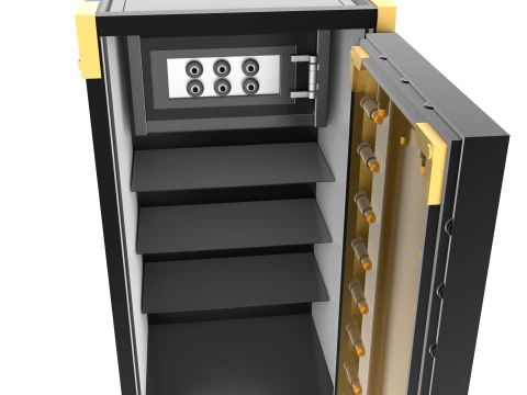 Cyber Coffre-Fort Inviolable 3D Model