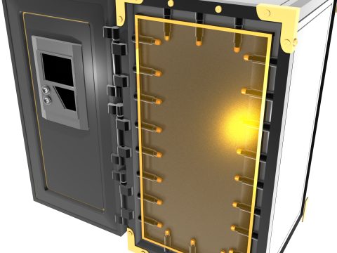 Cyber Coffre-Fort Inviolable Model 3D