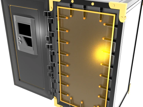 Cyber Coffre-Fort Inviolable 3D Model