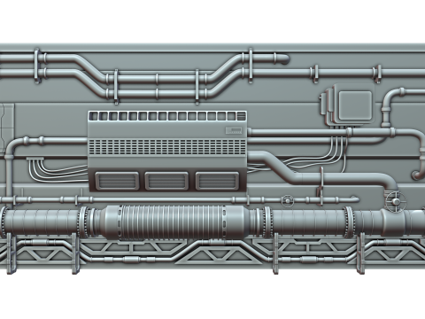 Hard Surface Canalisation Spatiale Modello 3D