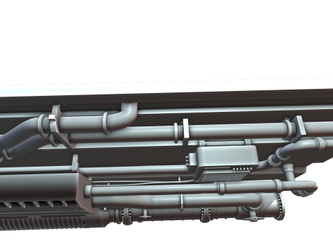 Hard Surface Canalisation Spatiale Modello 3D