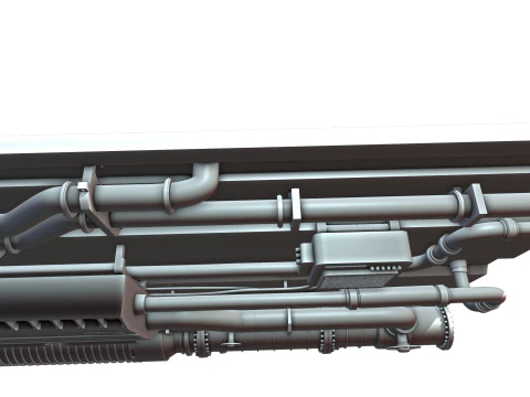 Hard Surface Canalisation Spatiale 3D Model
