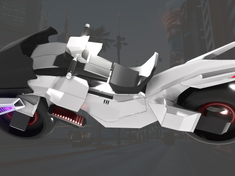 Cyberbike Modle de moto Futuriste Personnalisable 3D Модель