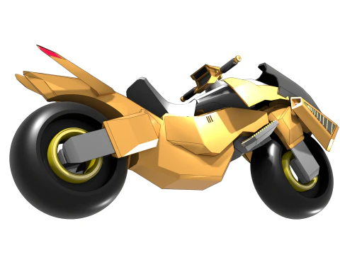 Cyberbike Modle de moto Futuriste Personnalisable 3D Model
