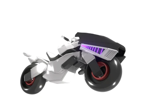 Cyberbike Modle de moto Futuriste Personnalisable 3D Model