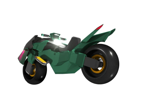 Cyberbike Modle de moto Futuriste Personnalisable 3D Model