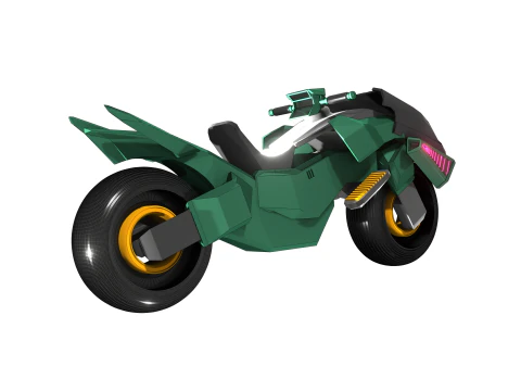 Cyberbike Modle de moto Futuriste Personnalisable 3D Model