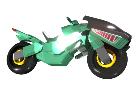 Cyberbike Modle de moto Futuriste Personnalisable 3D Model