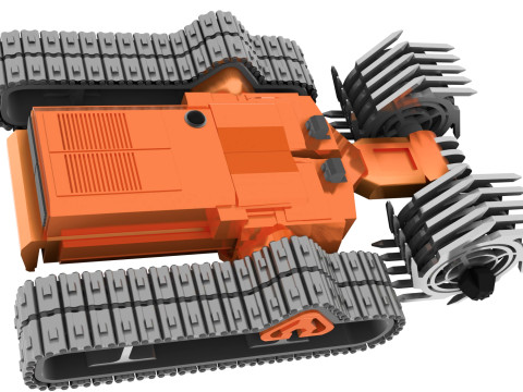 Charrue Rversible Robotise 3D Model