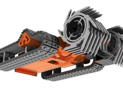 Charrue Rversible Robotise 3D Model
