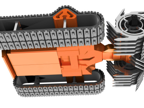 Charrue Rversible Robotise 3D Model