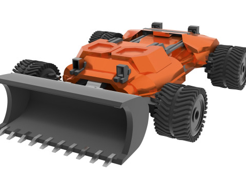 Tracteur Robotis sur quatre roues motrices 3Dモデル