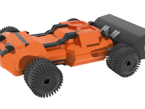 Tracteur Robotis sur quatre roues motrices Modello 3D