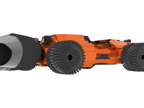 Tracteur Robotis sur quatre roues motrices Modello 3D