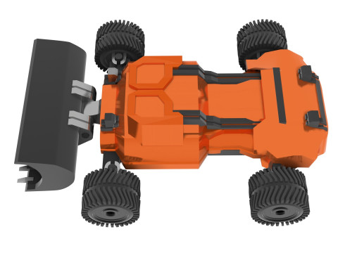 Tracteur Robotis sur quatre roues motrices Modello 3D