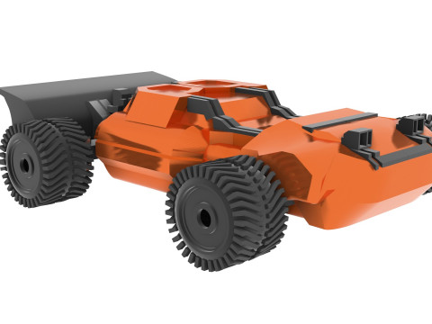 Tracteur Robotis sur quatre roues motrices Modello 3D
