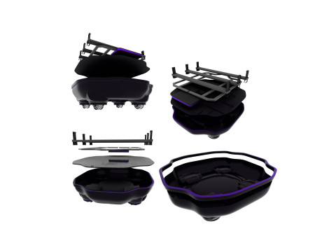 Robot Quatre Roues Motrices pour Charges Lourdes 3D 모델
