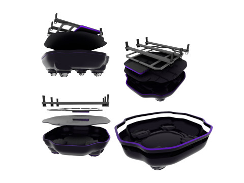 Robot Quatre Roues Motrices pour Charges Lourdes 3D 모델