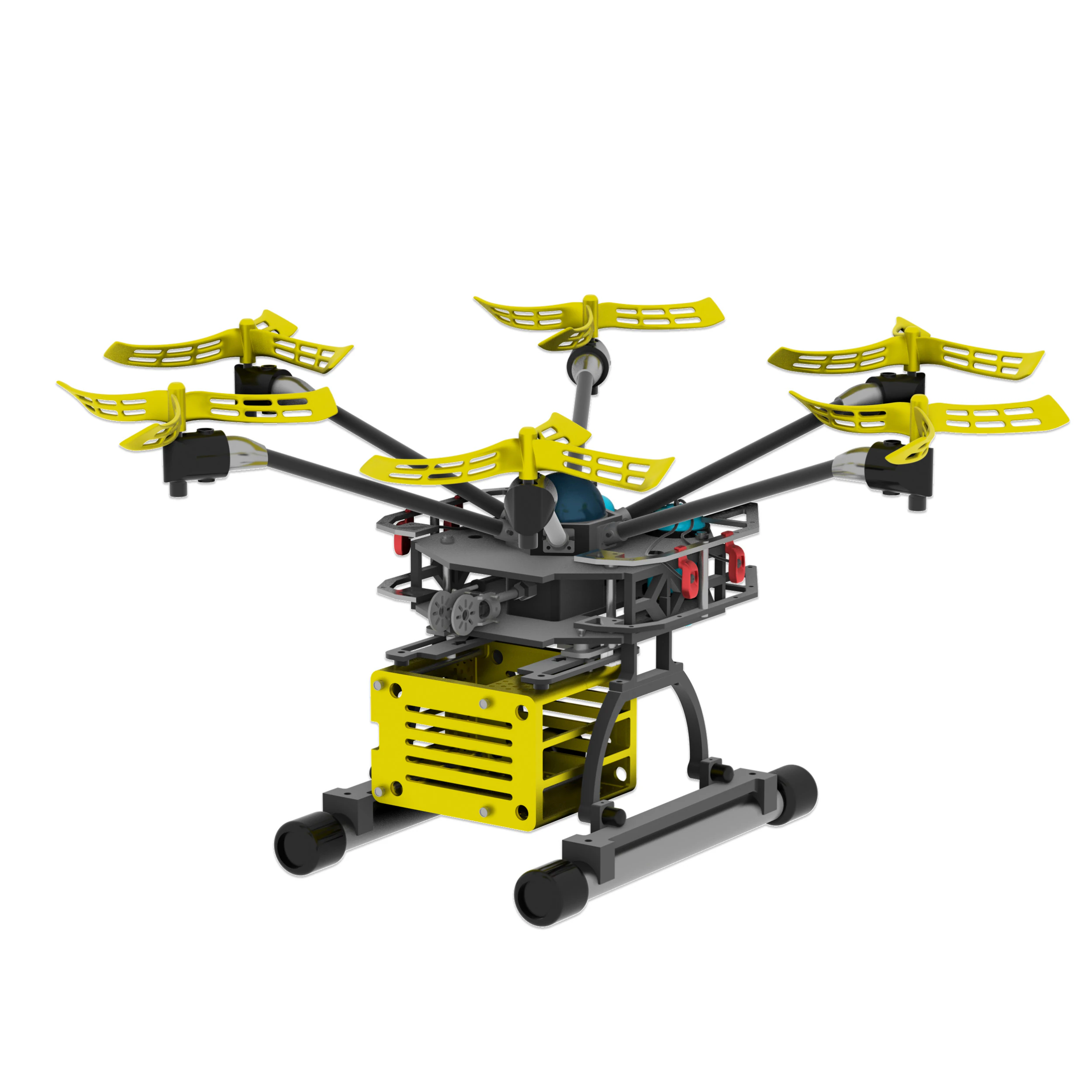 Drone agricole Culture programmee 3D Model .c4d .max .obj .3ds .fbx .stl .blend 