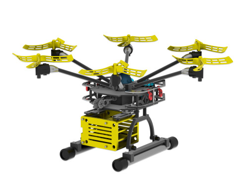 Drone agricole Culture programmee 3Dモデル