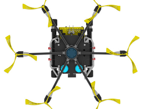 Drone agricole Culture programmee Model 3D
