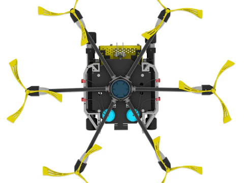 Drone agricole Culture programmee 3D Model